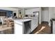 Modern kitchen with stainless steel appliances, granite countertops, and an island with breakfast bar at 3449 Glasgow Pl, Danville, IN 46122