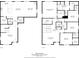 Detailed floor plan showcasing the layout of the first and second floors with dimensions of all rooms at 442 Mozart Dr, Greenfield, IN 46140