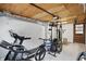 Basement gym featuring various fitness equipment and workout space for convenience at 4614 Thornleigh Dr, Indianapolis, IN 46226