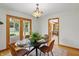 Enjoy the view from this dining room that provides access to the patio at 4614 Thornleigh Dr, Indianapolis, IN 46226