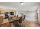 View of the kitchen and dining space connected to a living area at 513 Sun Catcher Dr, Avon, IN 46123