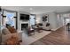 Cozy living room featuring a fireplace, comfortable seating, and stylish decor at 5273 Nettleton Way, Avon, IN 46123