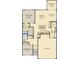 Floor plan featuring a living spaces, kitchen, bedrooms and bathrooms with specified dimensions at 633 Bridgeman Rd, Avon, IN 46123