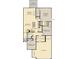 Detailed floor plan showcasing the layout of the home, including the kitchen, bedrooms, and living spaces at 647 Bridgeman Rd, Avon, IN 46123