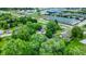 Birds-eye view of a residential area, showcasing the greenery surrounding a home at 6580 N Us Highway 31, Whiteland, IN 46184