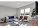 Living room featuring comfortable seating, large windows for natural light, and stylish decor at 6675 Halsey St, Zionsville, IN 46077