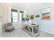 This stylish office features a bright window and modern decor at 7595 Bluegill Dr, Noblesville, IN 46062