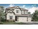 Charming two-story home featuring a three-car garage and a beautifully landscaped front yard at 7664 Allesley Dr, Avon, IN 46123