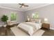 A serene main bedroom boasts ample natural light and calming neutral tones at 7775 N Meridian St, Indianapolis, IN 46260