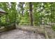 Stone patio overlooking the wooded backyard, providing a relaxing outdoor space at 7775 N Meridian St, Indianapolis, IN 46260