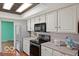 Bright kitchen features updated appliances, white cabinetry, and a convenient layout for cooking at 813 Boulder Rd, Indianapolis, IN 46217