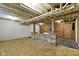 Unfinished basement with low ceiling and exposed utilities at 823 W 200 N, Greenfield, IN 46140