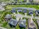 Stunning aerial view of homes in a well-maintained neighborhood with a pond at 987 Oak Terrace Rd, Westfield, IN 46074