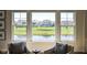 Scenic view from inside the home showcases a serene pond and well-maintained neighboring properties, adding to the appeal at 987 Oak Terrace Rd, Westfield, IN 46074
