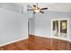 Light filled bedroom with hardwood floors and access to the backyard at 10560 Lighthouse Way, Indianapolis, IN 46256