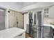 Kitchen featuring stainless steel appliances and stylish cabinets at 10560 Lighthouse Way, Indianapolis, IN 46256