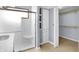 This renovated bathroom includes a shower and closet for storage at 10560 Lighthouse Way, Indianapolis, IN 46256