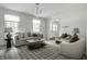 Inviting living room with neutral tones, plush seating, and ample natural light from large windows at 10833 Marquette Rd, Zionsville, IN 46077