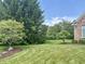 Spacious backyard with mature trees and well-maintained lawn at , Noblesville, IN 46060