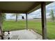 Relaxing backyard view from the patio with an expansive lawn, providing a serene outdoor living space at 11898 N 200 W, Fountaintown, IN 46130