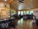 Open-concept living area with lots of natural light and wood flooring at 11898 N 200 W, Fountaintown, IN 46130