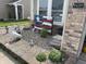 Charming front yard featuring patriotic decor, enhancing the exterior of the property at 1420 Wigwam Ln, Martinsville, IN 46151
