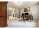 Charming office with French doors, desk, and natural light at 14274 Matt St, Carmel, IN 46033