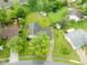 Overhead view of a home with a well-maintained lawn and mature trees, surrounded by a lush green neighborhood at 1440 Fenwick Ave, Indianapolis, IN 46219