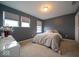 Cozy bedroom with a neutral color palette, great natural light and double windows at 15675 Myland Dr, Noblesville, IN 46062