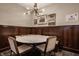 Cozy eating area features a marble top table, seating for 4 and unique antler chandelier at 1820 N 1100 E, Sheridan, IN 46069
