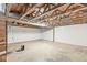 Unfinished basement with exposed wood beams and concrete floor, ready to be transformed at 20530 Victory Chapel Rd, Noblesville, IN 46060