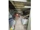 Interior of garage with a lot of storage and room for two cars at 303 Walnut St, Greenfield, IN 46140