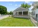 The exterior view shows a well-manicured lawn, porch, and charming curb appeal at 3636 Crescent Ave, Indianapolis, IN 46208