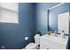 Charming bathroom with blue walls features modern fixtures and stylish decor at 5264 Veranda Dr, Noblesville, IN 46062