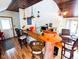 Features a wood ceiling, wooden bar, and bar stools in this room at 6336 N Carroll Rd, Indianapolis, IN 46235