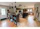 Spacious kitchen with a large island, modern appliances, and ample counter space at 6336 N Carroll Rd, Indianapolis, IN 46235