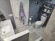 Bathroom featuring a stylish vanity, new fixtures and ceramic tile flooring at , Lebanon, IN 46052
