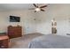 Main bedroom featuring vaulted ceilings, ample storage, and warm carpet at 8376 Glen Highlands Dr, Indianapolis, IN 46236