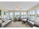 Cozy sunroom with lake view featuring large windows and comfortable seating at 101 Edgewater Dr, Noblesville, IN 46062