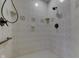 Clean shower featuring neutral tiling, fixtures, and plenty of space at 1344 S Fox Paw Dr, New Palestine, IN 46163