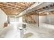 Unfinished basement area with exposed ceiling, providing an opportunity for customization and additional living space at 14353 Chariots Whisper Dr, Carmel, IN 46074