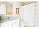 Bathroom with bright lighting, a granite sinktop, and white cabinet at 17841 Grassy Knoll Dr, Westfield, IN 46074