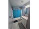 Clean bathroom with a shower-tub combo, vanity with granite top, and neutral colors at 2248 Salem Park Dr, Indianapolis, IN 46239