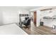 Bright office space with hardwood floors, desk, shelves, and closet storage at 2346 N State Road 39, Danville, IN 46122
