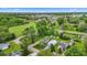 Picturesque aerial view of a residential area with lush greenery and mature trees at 2414 N Blaine St, Muncie, IN 47303