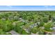 Expansive aerial shot of a verdant neighborhood with tree-lined streets at 2414 N Blaine St, Muncie, IN 47303