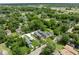Aerial view shows houses surrounded by trees and neighborhood streets at 2417 N Rural N Ave, Indianapolis, IN 46218