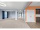 Basement with a spacious living area and stylish flooring at 2502 Creekland Dr, Columbus, IN 47201