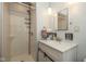 Bathroom showcasing a stand-up shower, updated vanity, and sleek fixtures at 3105 E Banta Rd, Indianapolis, IN 46227