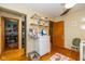 Bedroom space with white dresser, closet and hardwood floors at 3105 E Banta Rd, Indianapolis, IN 46227